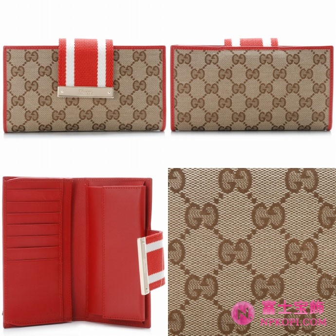 GUCCI/グッチ 2012年春夏新作LADIES WEB2つ折りフラップ長財布 181668 FW9IG 8502 